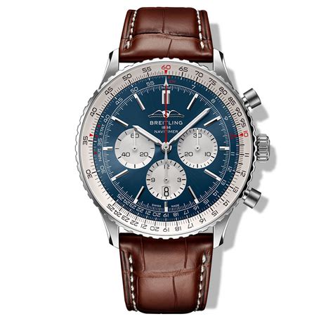 breitling ab0137211c1p1|BREITLING Navitimer Watch B01 46mm, Strap, Blue Dial, .